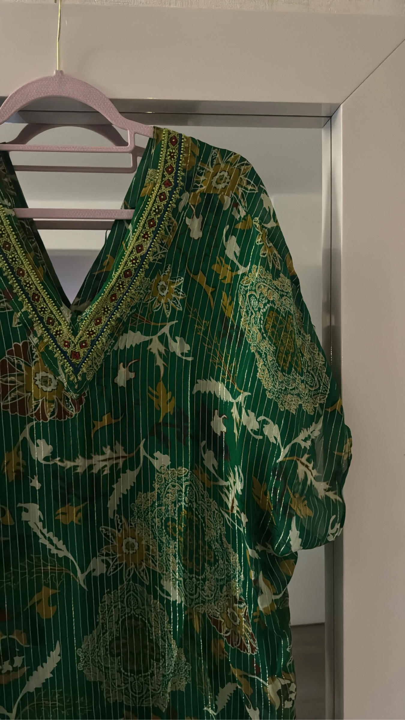 Ropa Zara 🌿 Caftán Verde Fluido 🌿 – photo 2